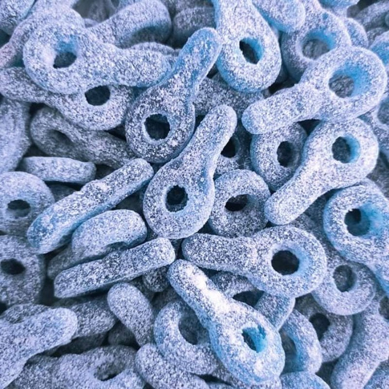 Tétine Citrique Bleue - Sucette acidulée framboise colore langue