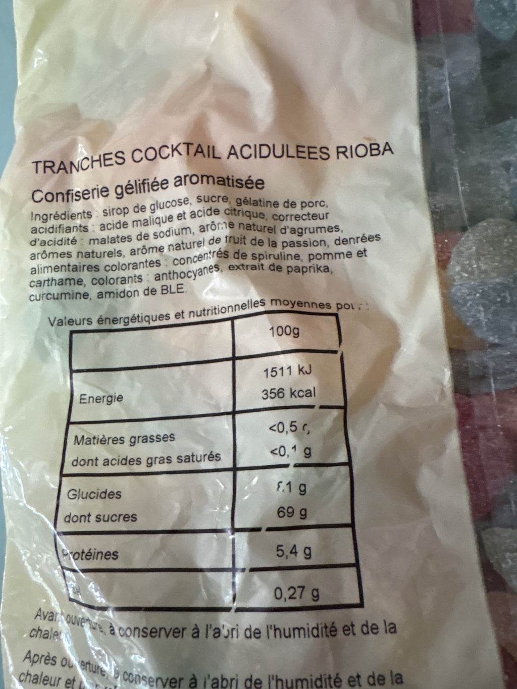 Tranches cocktail acidulés – 100g