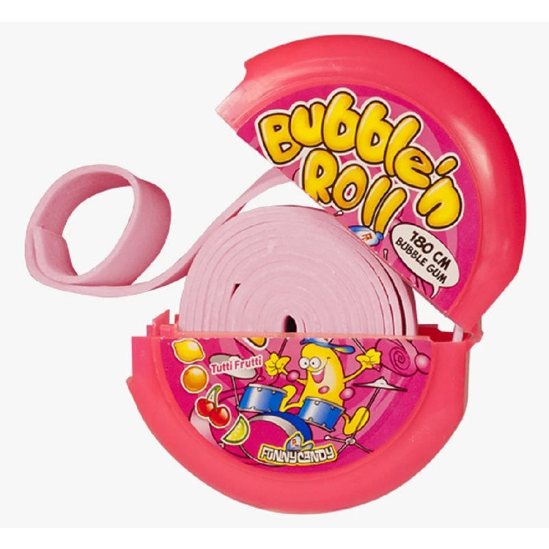 Bubble'n roll tutti frutti - Bonbon rouleau bubble gum vendu à l’unité