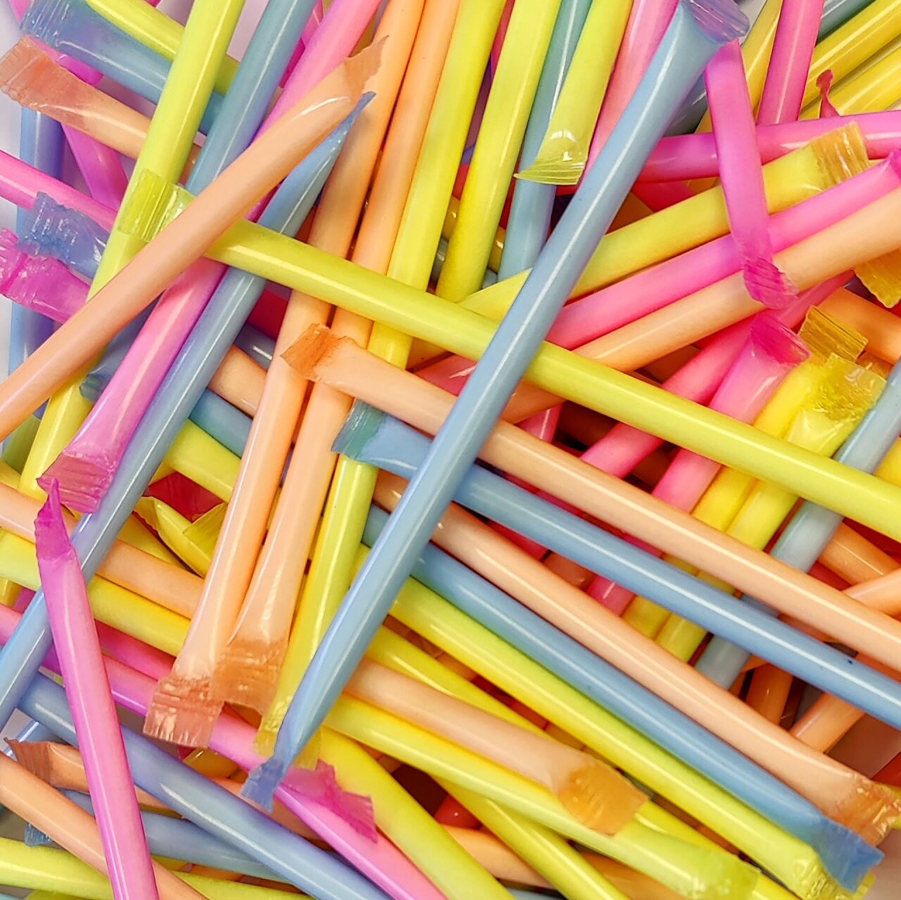 Paille Acidulé - Bonbon gélifié pétillant 110g lot de 10