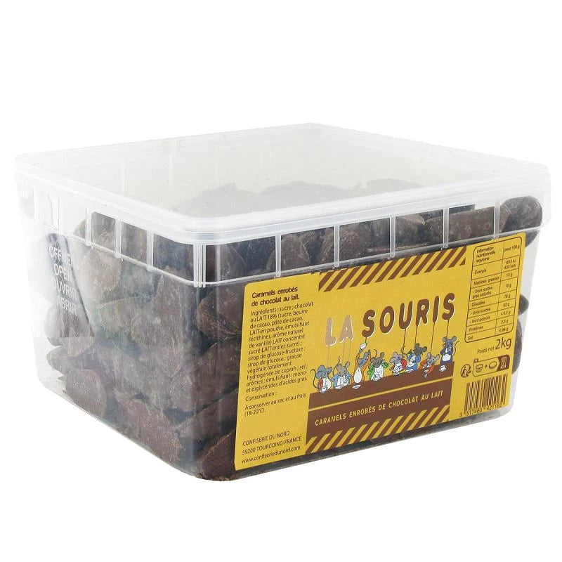 Souris Chocolat Lait Verquin - Caramel enrobé chocolat 100g