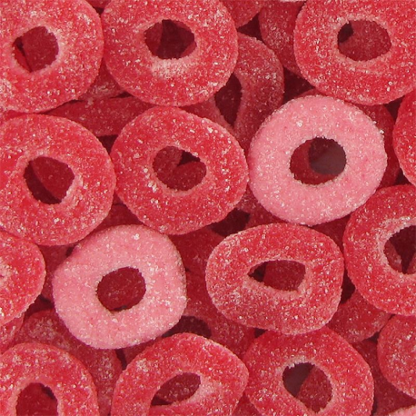 Anneau sucré fraise - bonbon gélifié