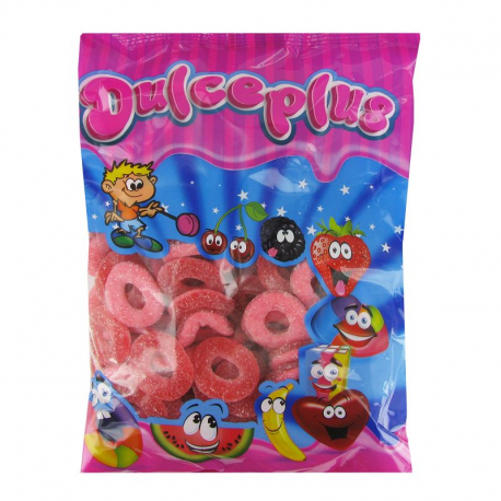 Anneau sucré fraise - bonbon gélifié