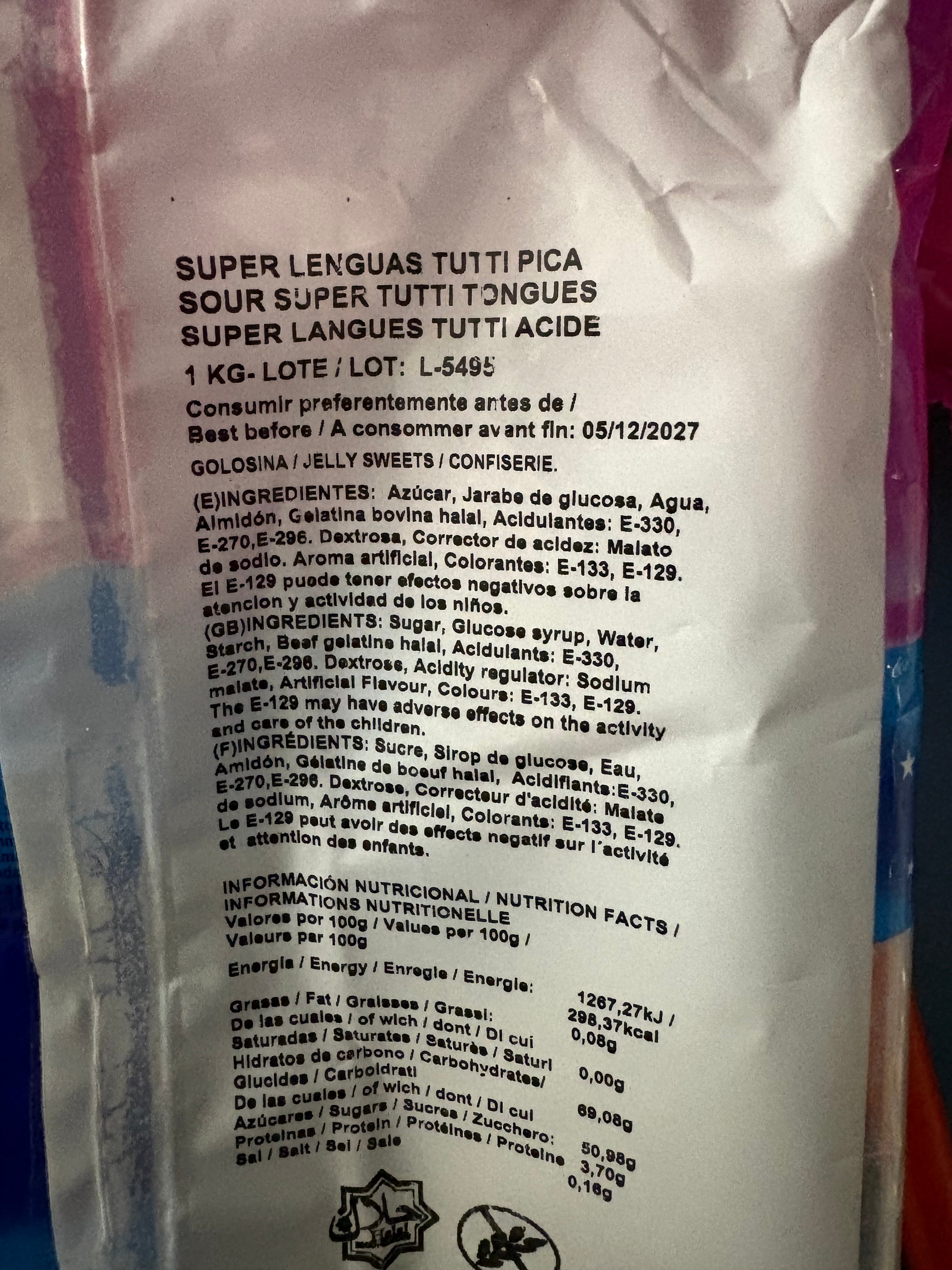 Bonbon en forme de lego dextrose. Bonbon gélifié 100g