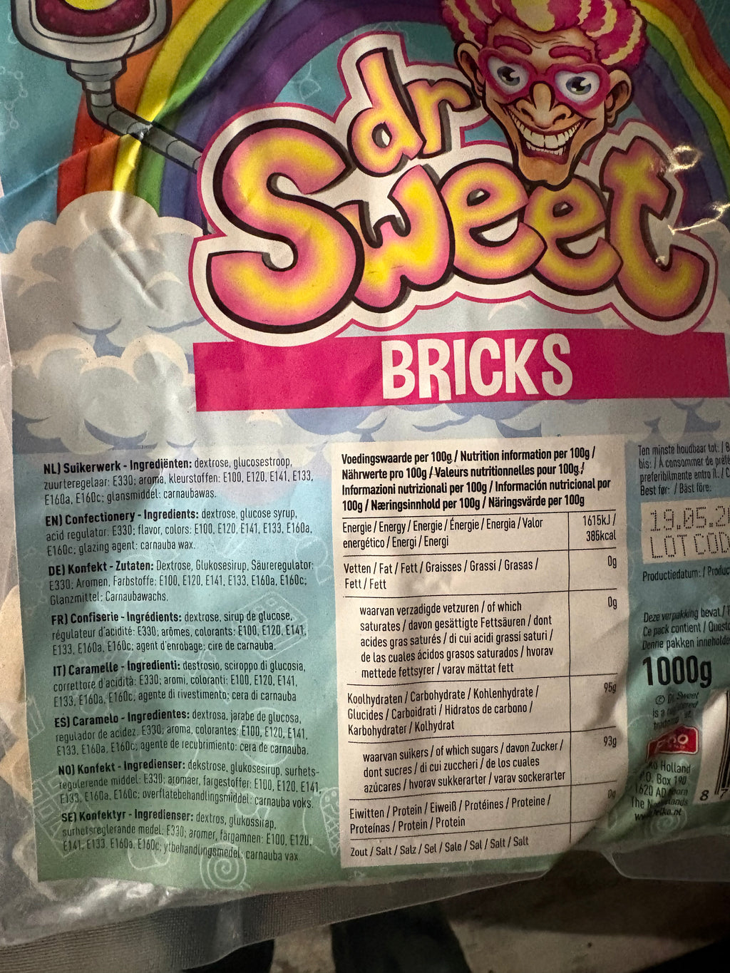 Lèvre sucrée goût barbe à papa Bonbon gélifié 100g