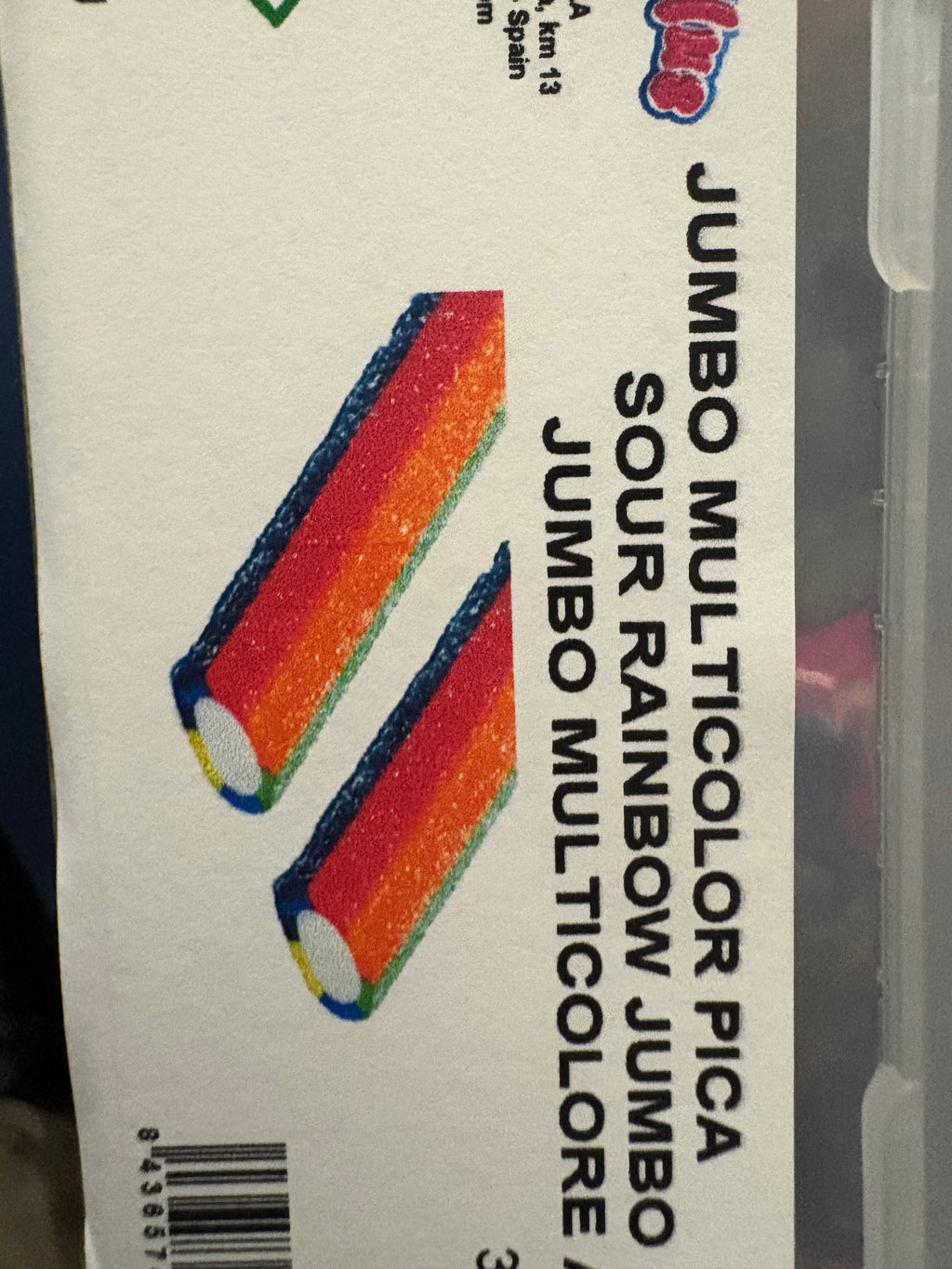Jumbo multicolore 23cm. Vendu à l’unité