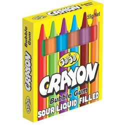 Crayon au bubble gum. Boîte de 6