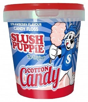Barbe à Papa Slush Puppie - Fraise framboise pot coloré